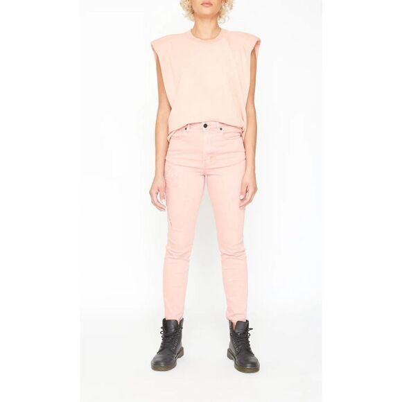 Sandrine Rose Denim - NWT Sandrine Rose High Waisted Palm Tree Embroidered Skinny Jeans